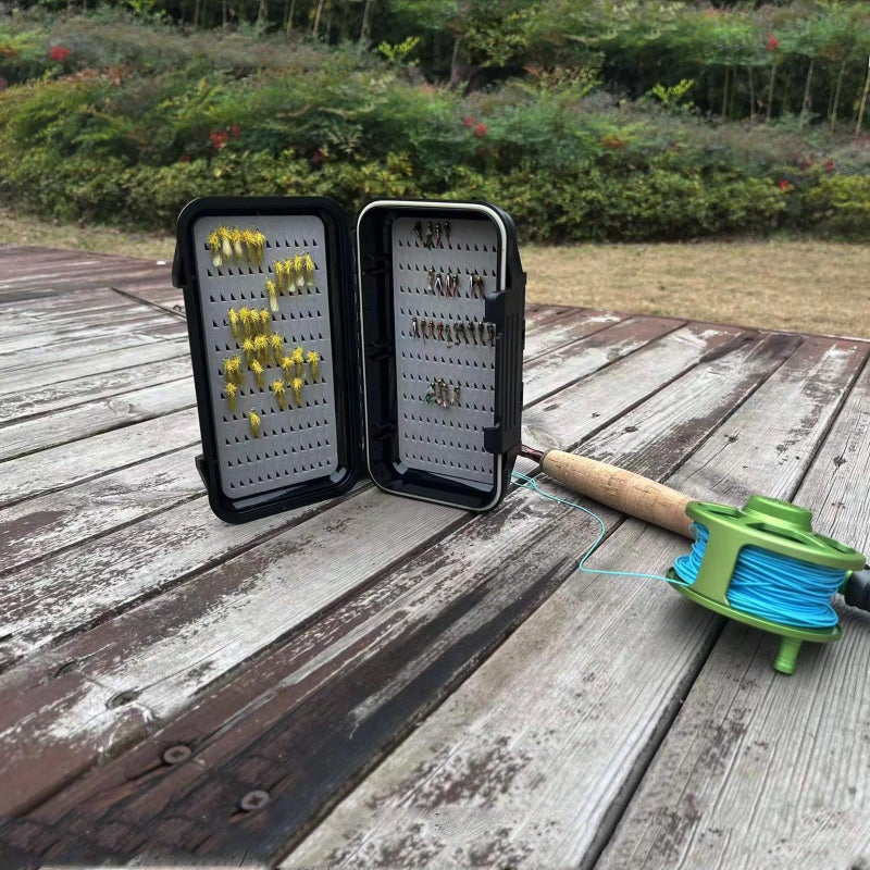 Aventik Waterproof Fly Box Two Sided Easy Grip Foam Light Weight Fishing Tackle Box Large Capacity(H19MB) - Image 3